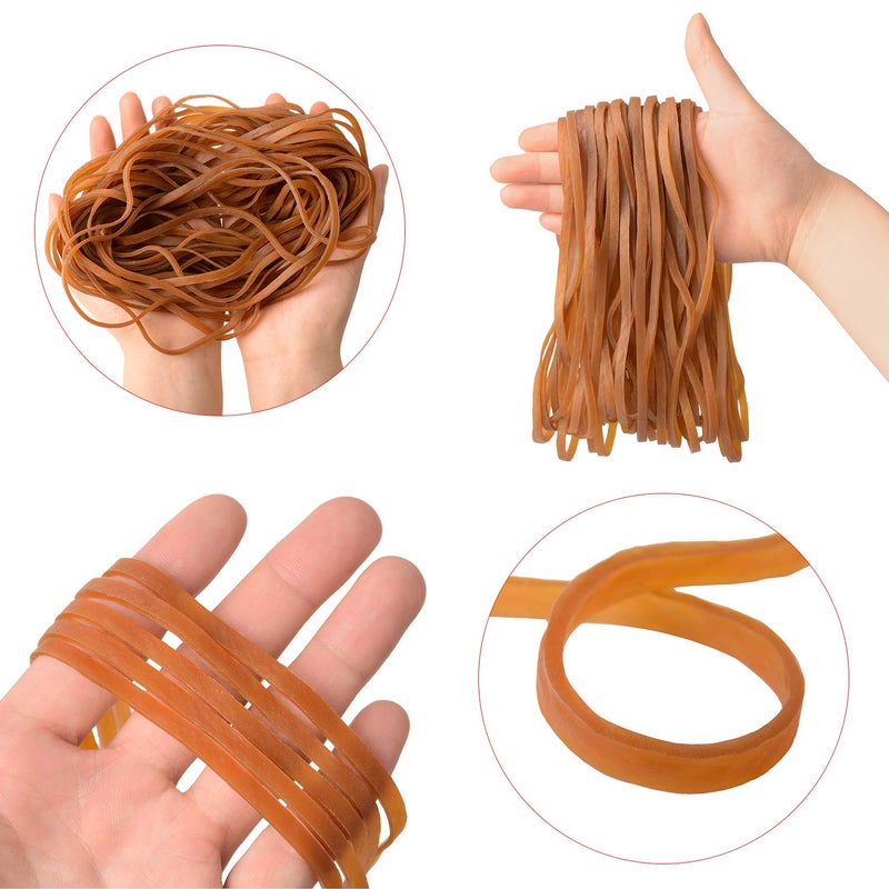 ZZJMCH 120 Pack Large Rubber Bands, Heavy Duty Trash Can Band, Strong Elastic Bands for School Home Office Supplies, Garbage Cans, File Folders, (8 x 0.16 Inch) - Image 3